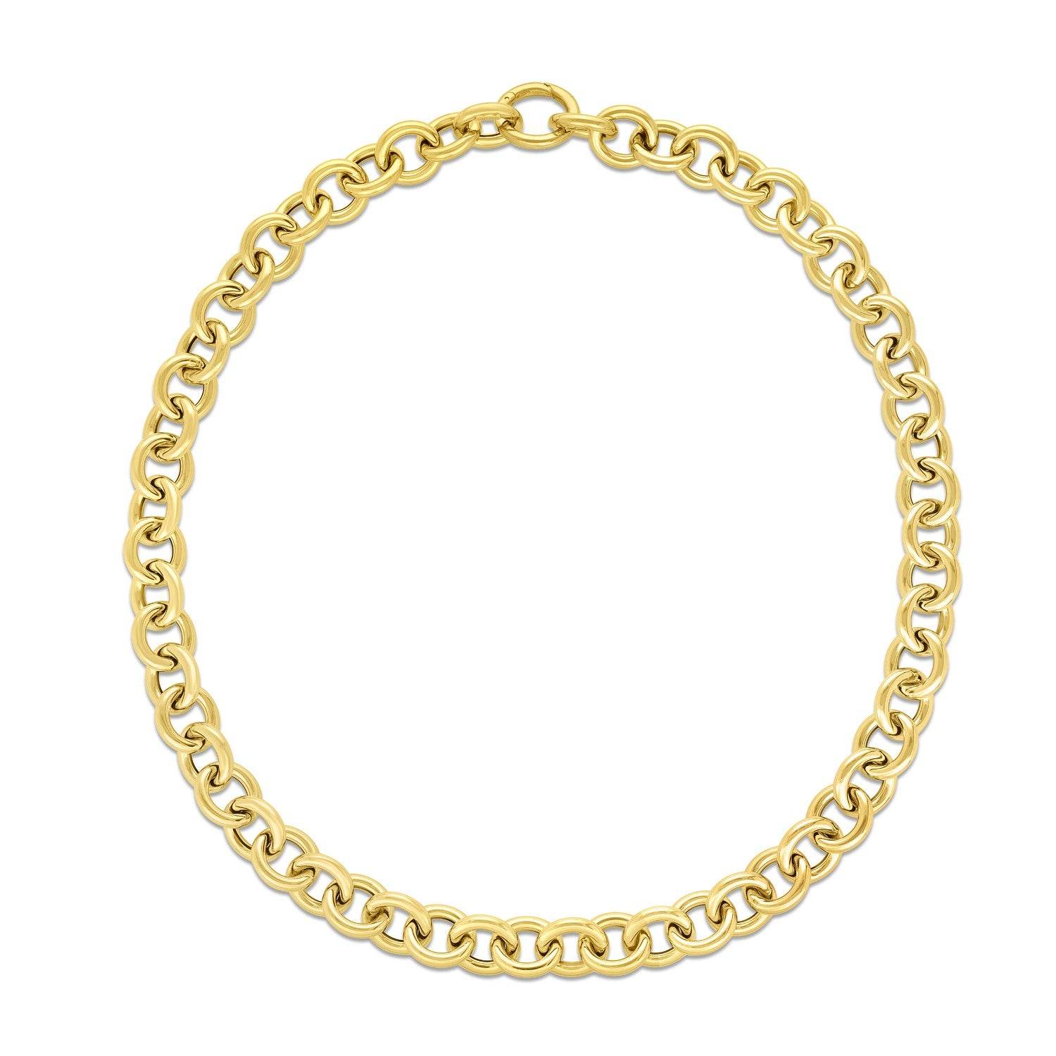 14k Yellow Gold Round Link Chain Necklace - Sable Gold