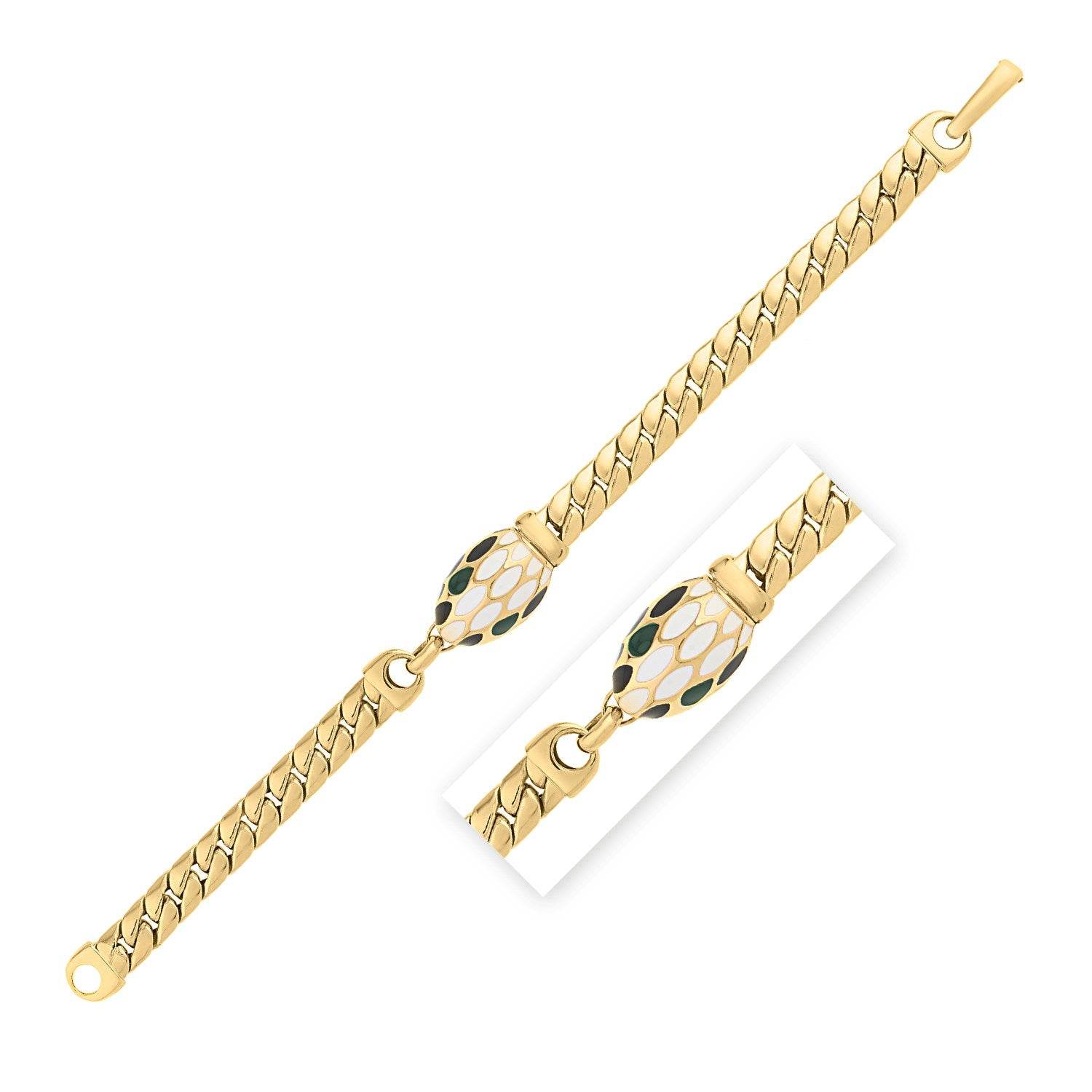 14k Yellow Gold Curb Link Bracelet (7.00 mm) - Sable Gold