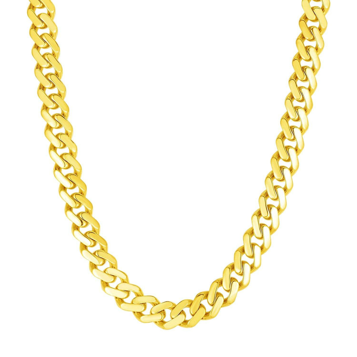 14k Yellow Gold 22 inch Polished Curb Chain Necklace - Sable Gold