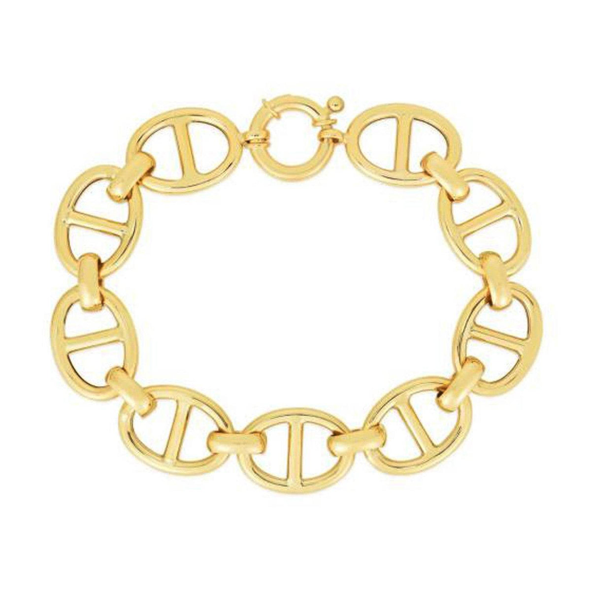 14k Yellow Gold High Polish Mariner Link Bracelet (13.80 mm) - Sable Gold