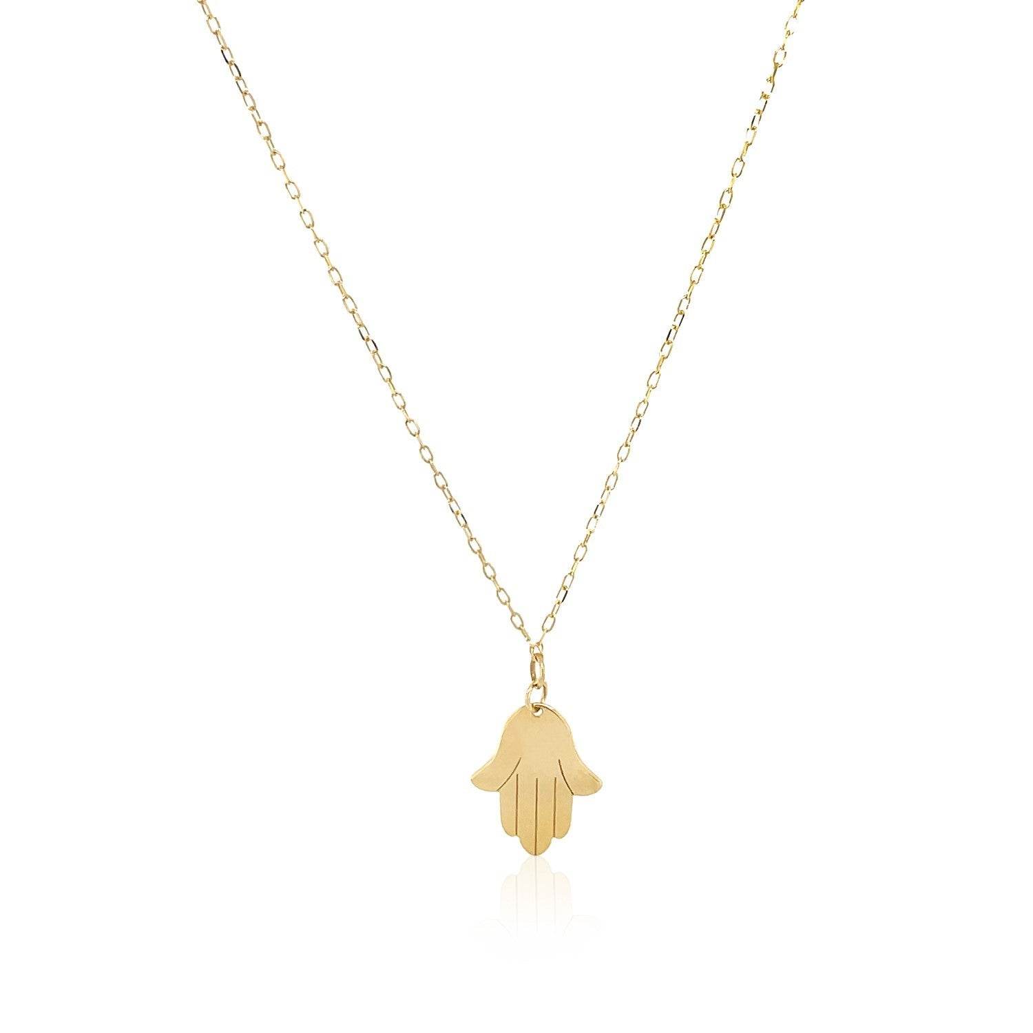 14K Yellow Gold Hand of Hamsa Necklace - Sable Gold