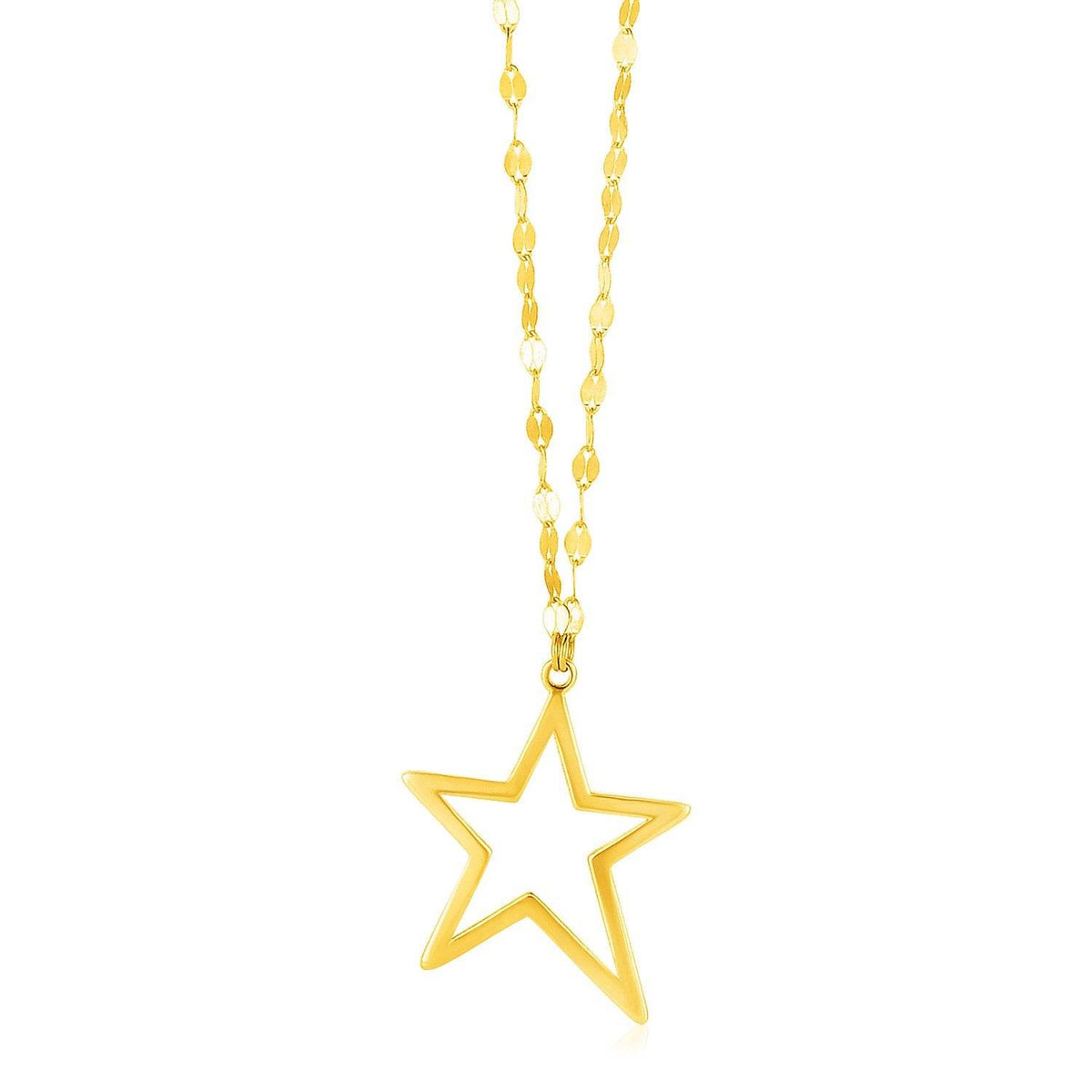 14k Yellow Gold Necklace with Star Pendant - Sable Gold