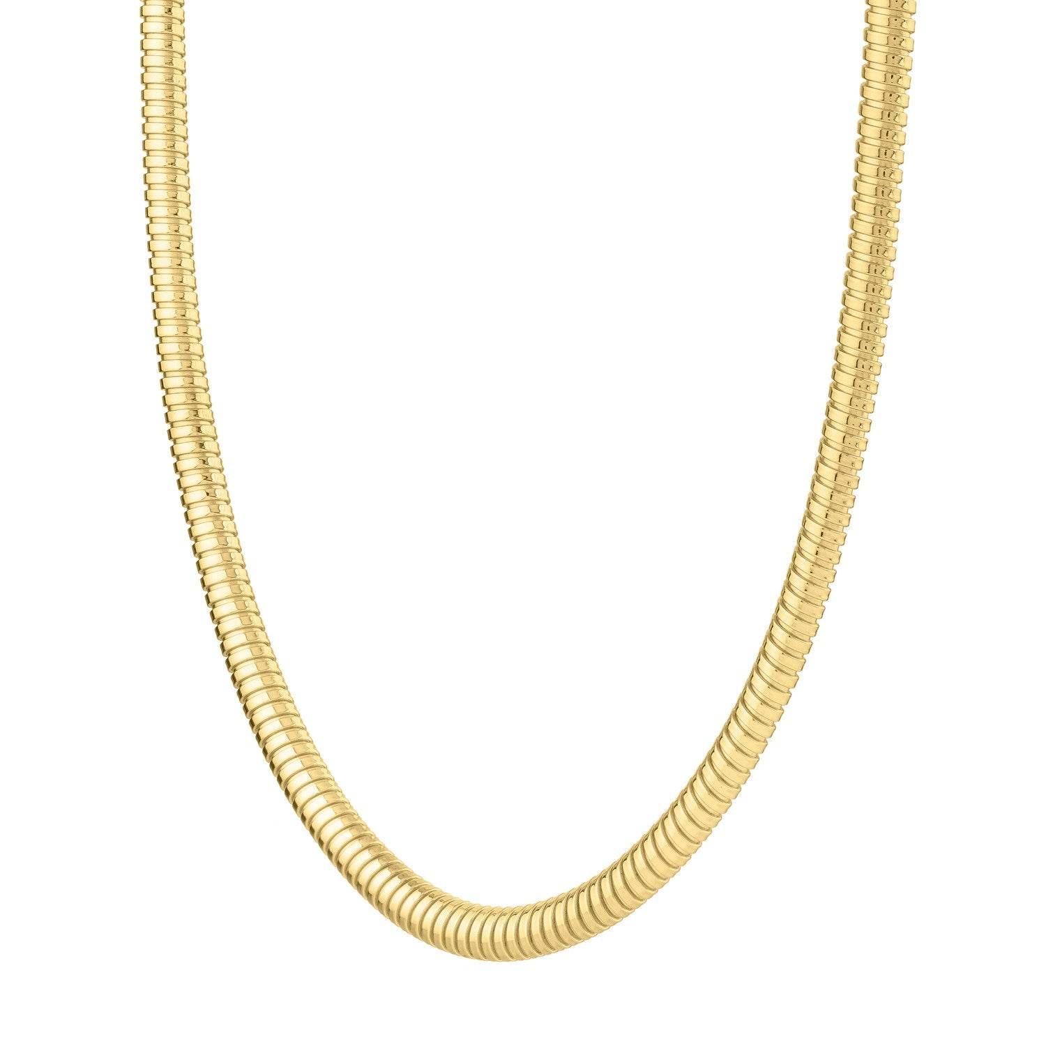 14k Yellow Gold Tubogas Necklace (5.00 mm) - Sable Gold