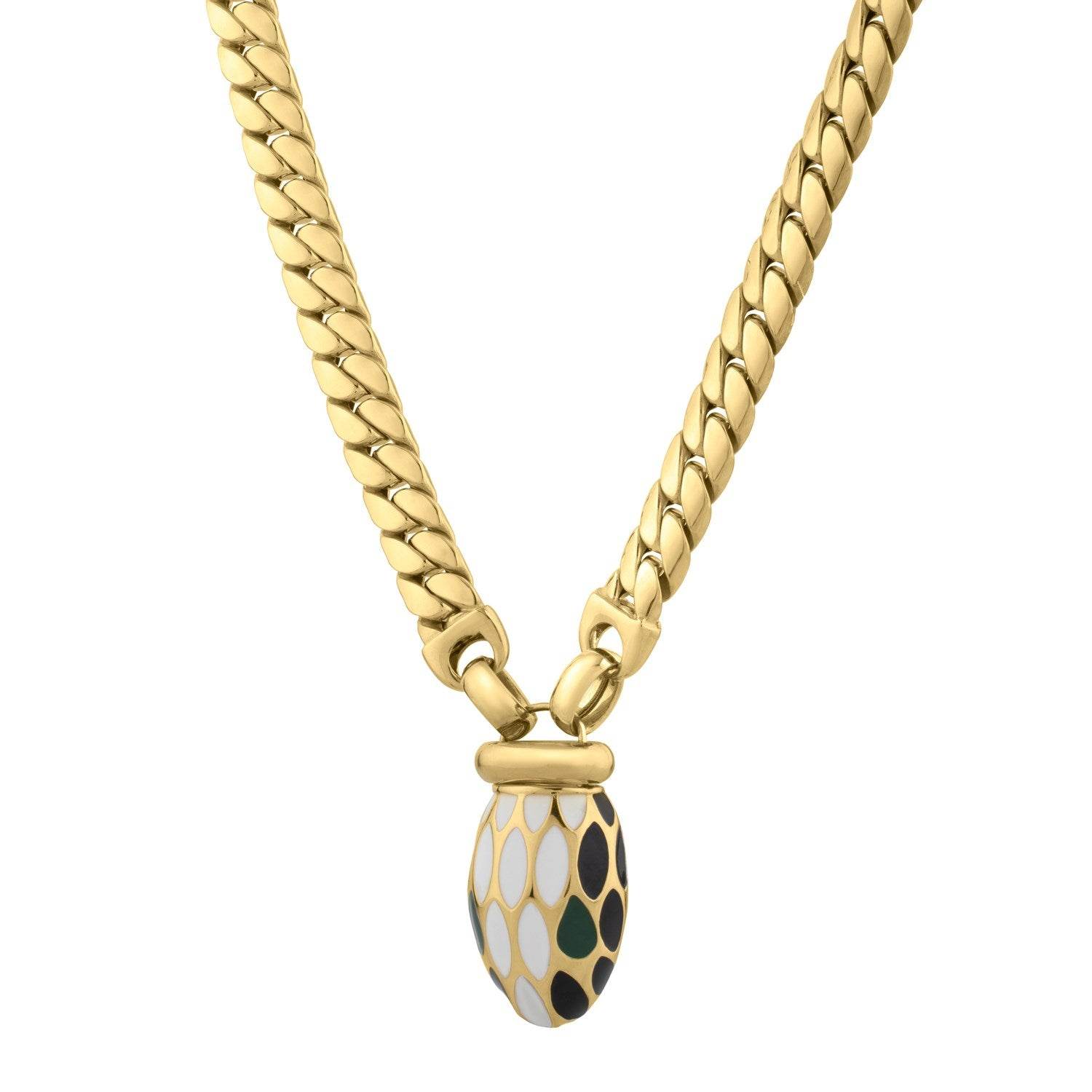 Le Serpent Curb Link Necklace in 14K Yellow Gold - Sable Gold