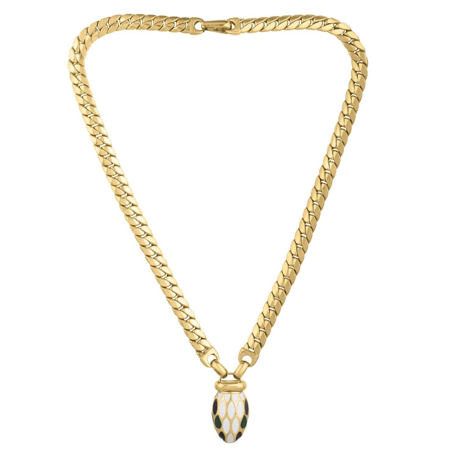 Le Serpent Curb Link Necklace in 14K Yellow Gold - Sable Gold