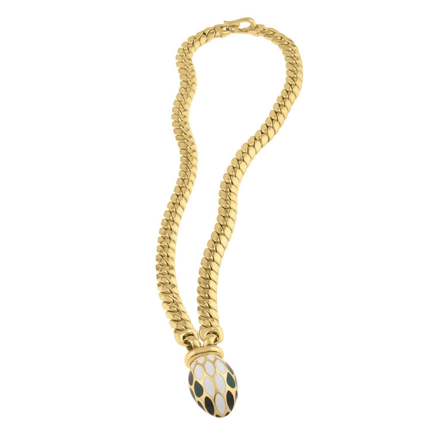 Le Serpent Curb Link Necklace in 14K Yellow Gold - Sable Gold