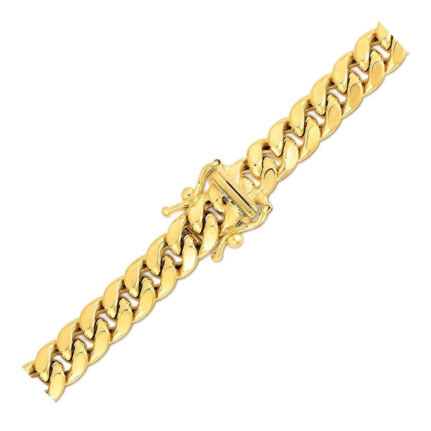 14k Yellow Gold Semi Solid Miami Cuban Chain (6.60 mm) - Sable Gold