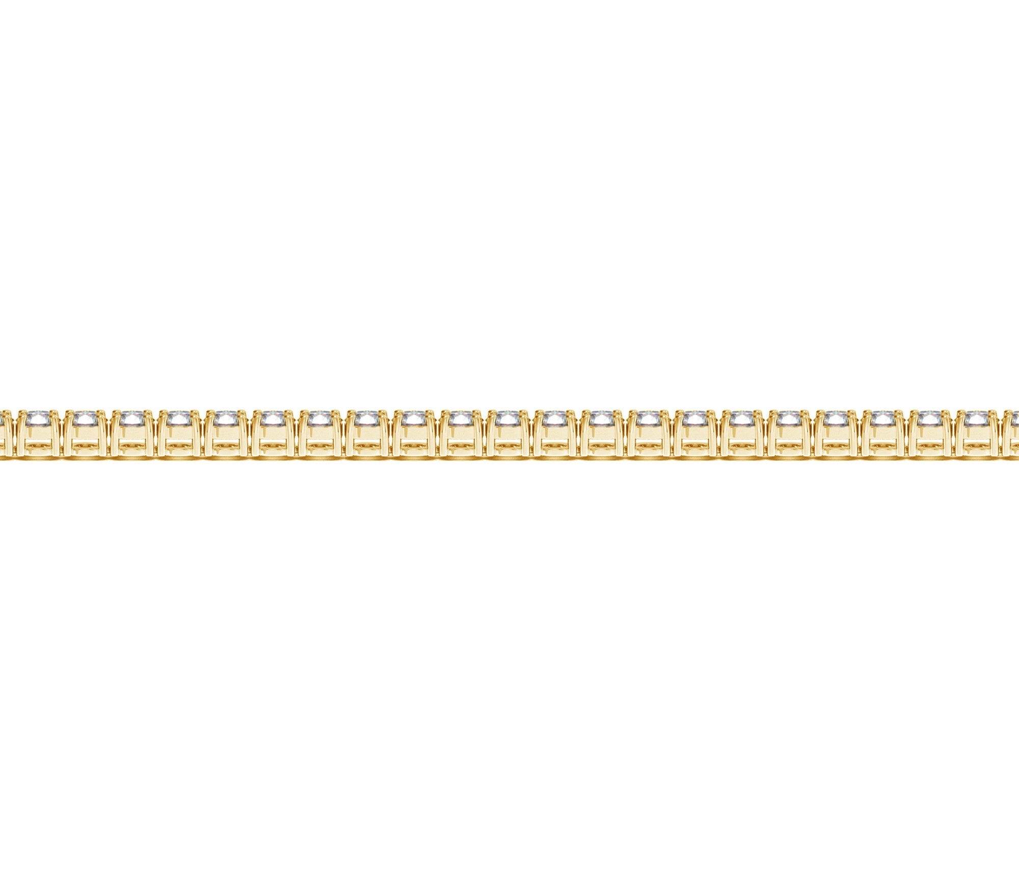 Lab Grown Round Diamond Tennis Bracelet in 14k Yellow Gold (3 cctw F/G VS2/SI1) - Sable Gold