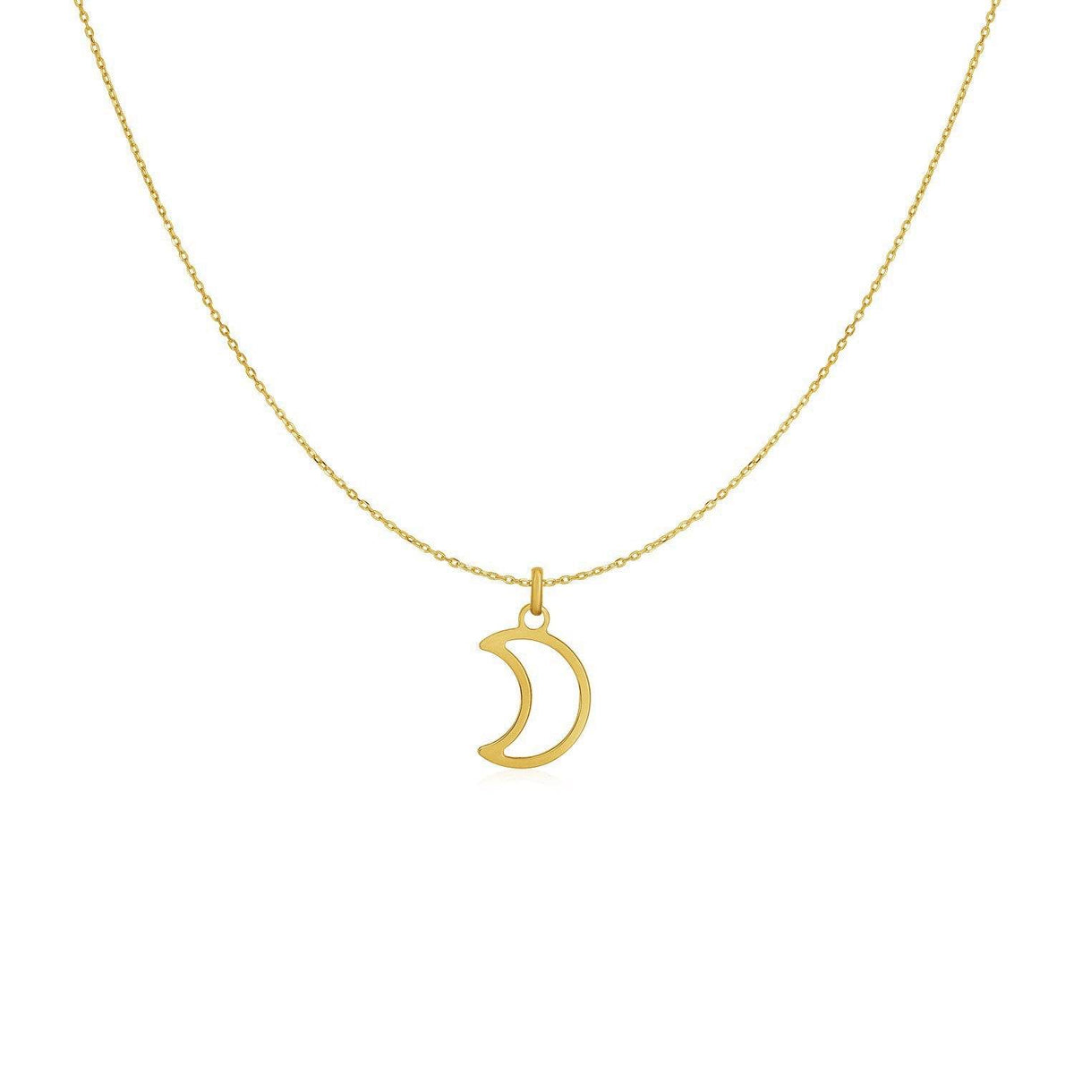 14k Yellow Gold Necklace with Moon - Sable Gold