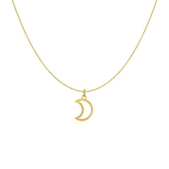 14k Yellow Gold Necklace with Moon - Sable Gold