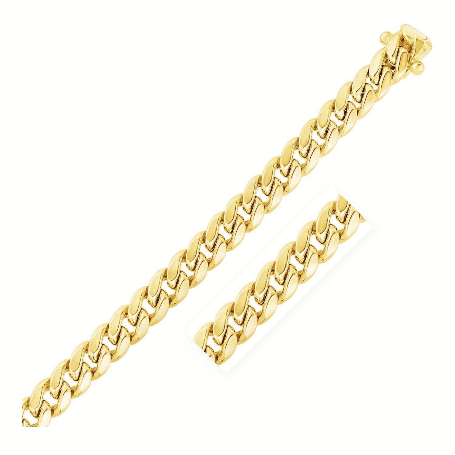 10k Yellow Gold Semi Solid Miami Cuban Chain (10.70 mm) - Sable Gold