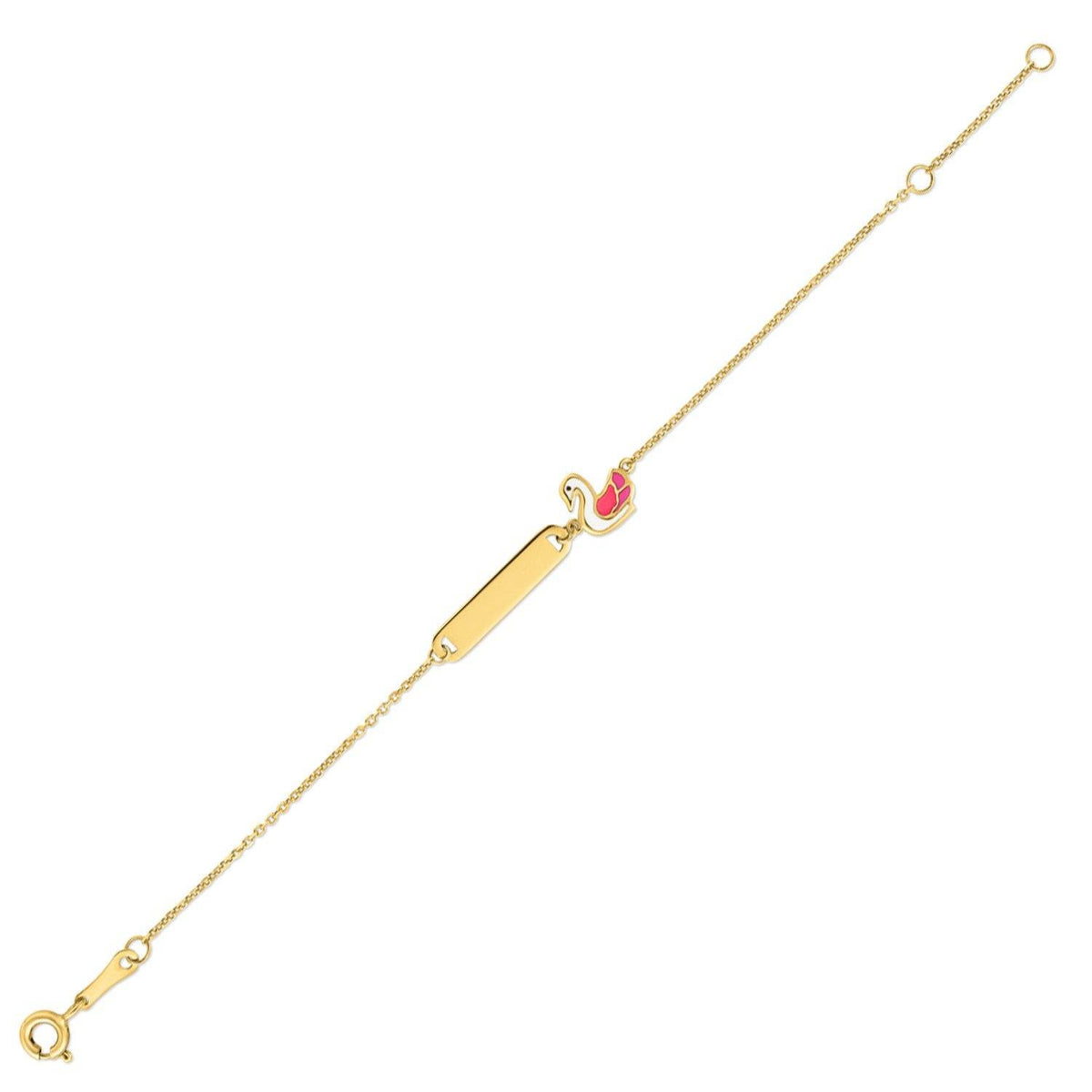 14k Yellow Gold Swan Childrens Bracelet (1.00 mm) - Sable Gold