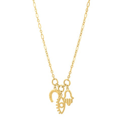 Drop Necklace with Lucky Charms in 14K Yellow Gold - Sable Gold