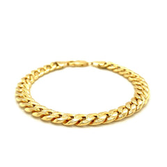 14k Yellow Gold Miami Cuban Semi Solid Bracelet (8.00 mm) - Sable Gold