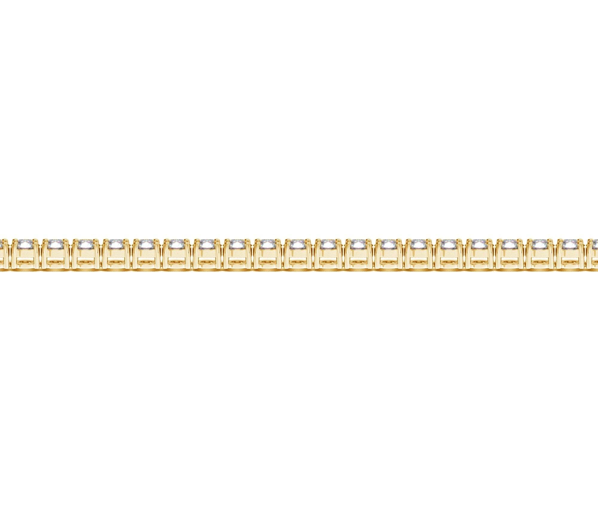 Lab Grown Round Diamond Tennis Bracelet in 14k Yellow Gold (4 cctw F/G VS2/SI1) - Sable Gold