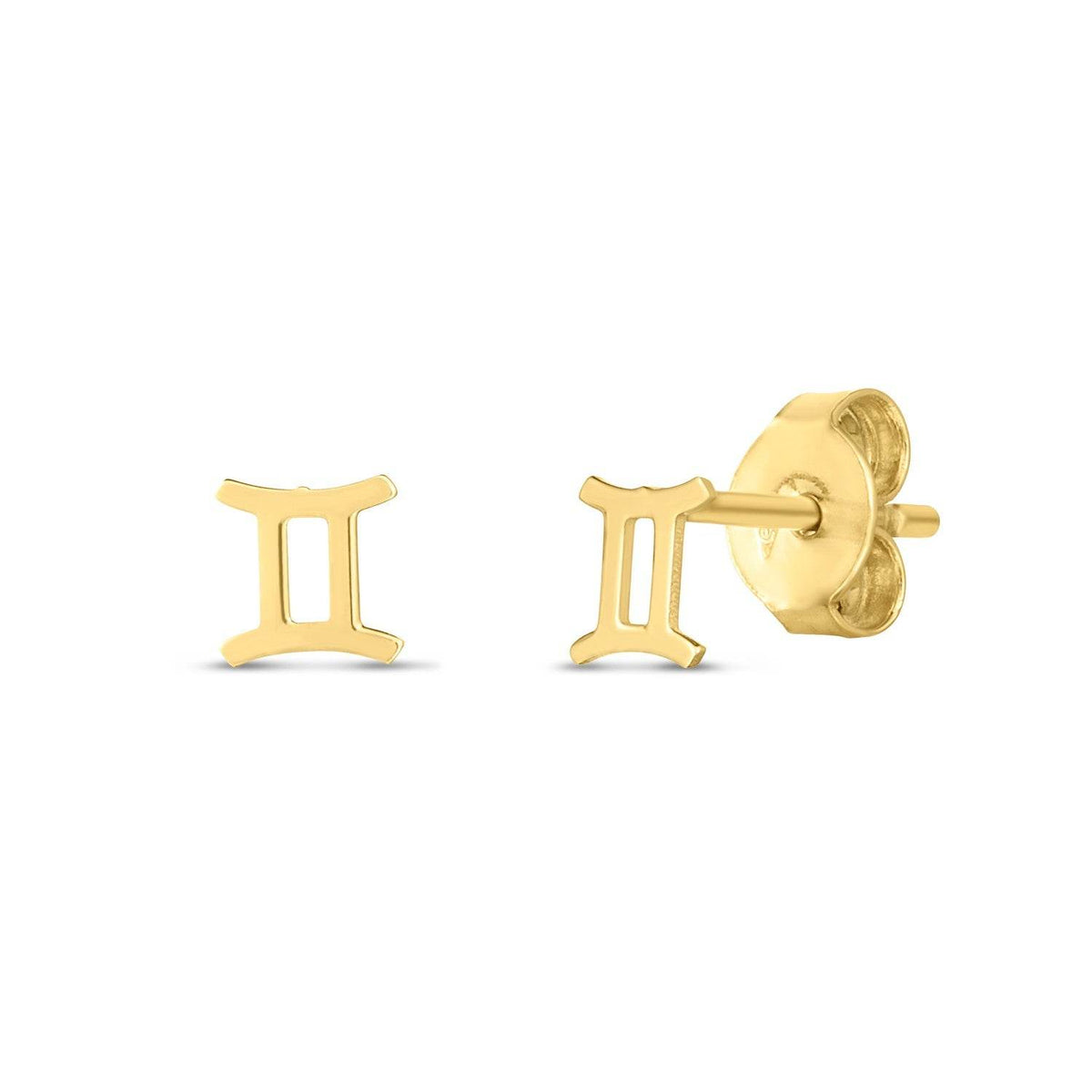 14K Yellow Gold Gemini Stud Earrings - Sable Gold