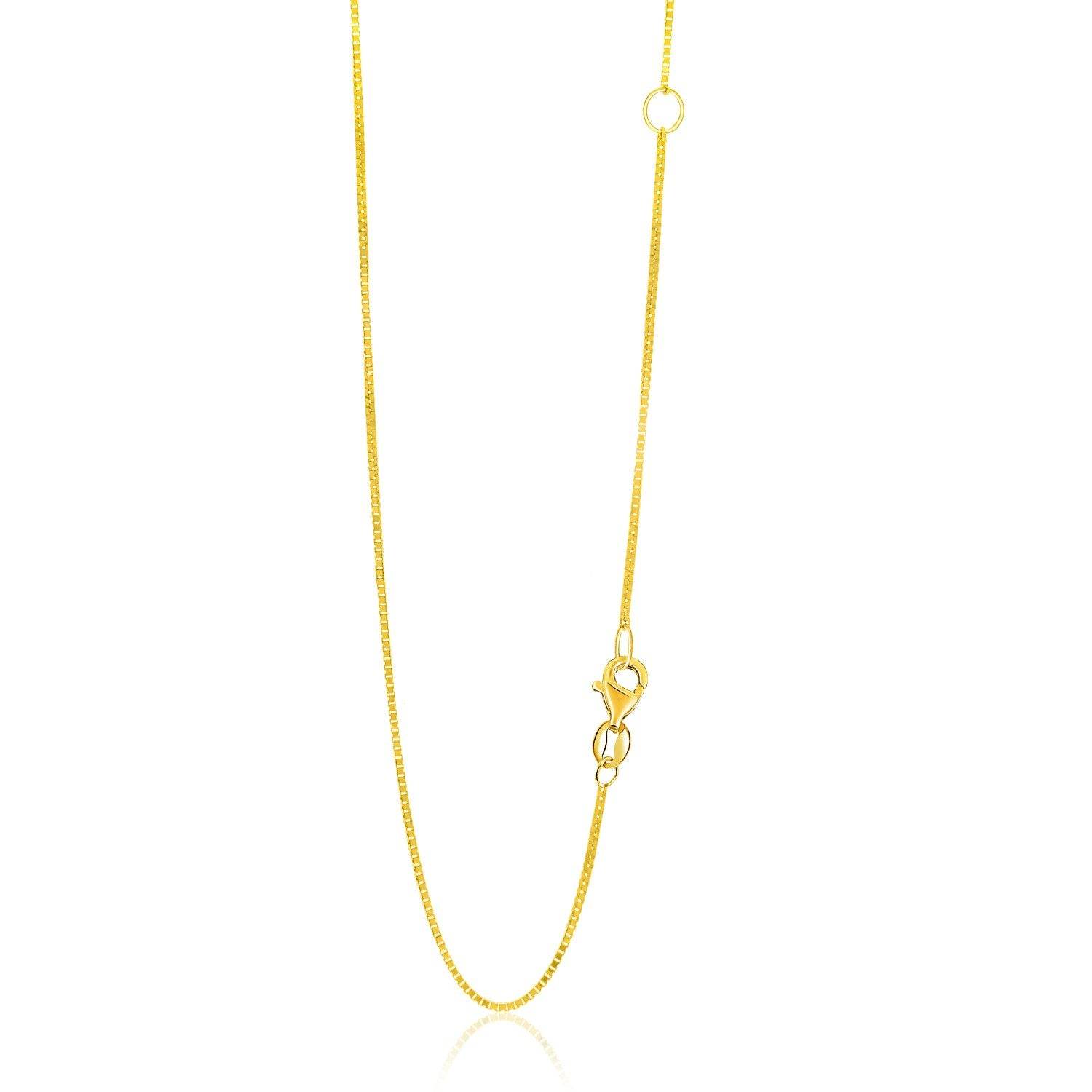 14k Yellow Gold Adjustable Box Chain (0.80 mm) - Sable Gold