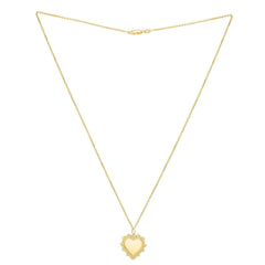 Baroque Heart Necklace in 14K Yellow Gold - Sable Gold