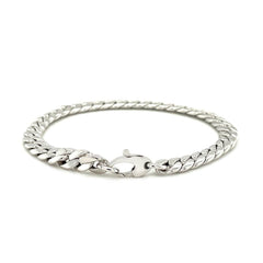 14K White Gold Cuban Link Bracelet (5.90 mm) - Sable Gold