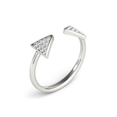 14k White Gold Diamond Arrowhead Open Ring (1/5 cttw) - Sable Gold