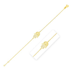 14k Yellow Gold Hamsa Bracelet - Sable Gold