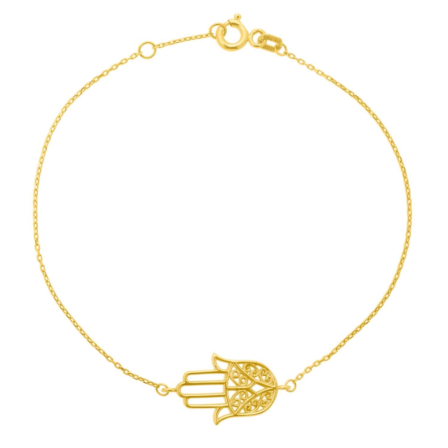 14k Yellow Gold Hamsa Bracelet - Sable Gold