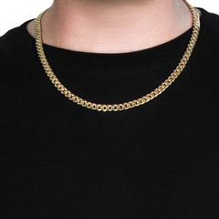 14k Yellow Gold Miami Cuban Semi Solid Chain (7.00 mm) - Sable Gold