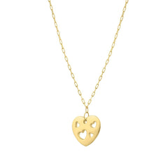 Cutout Heart Necklace in 14K Yellow Gold - Sable Gold