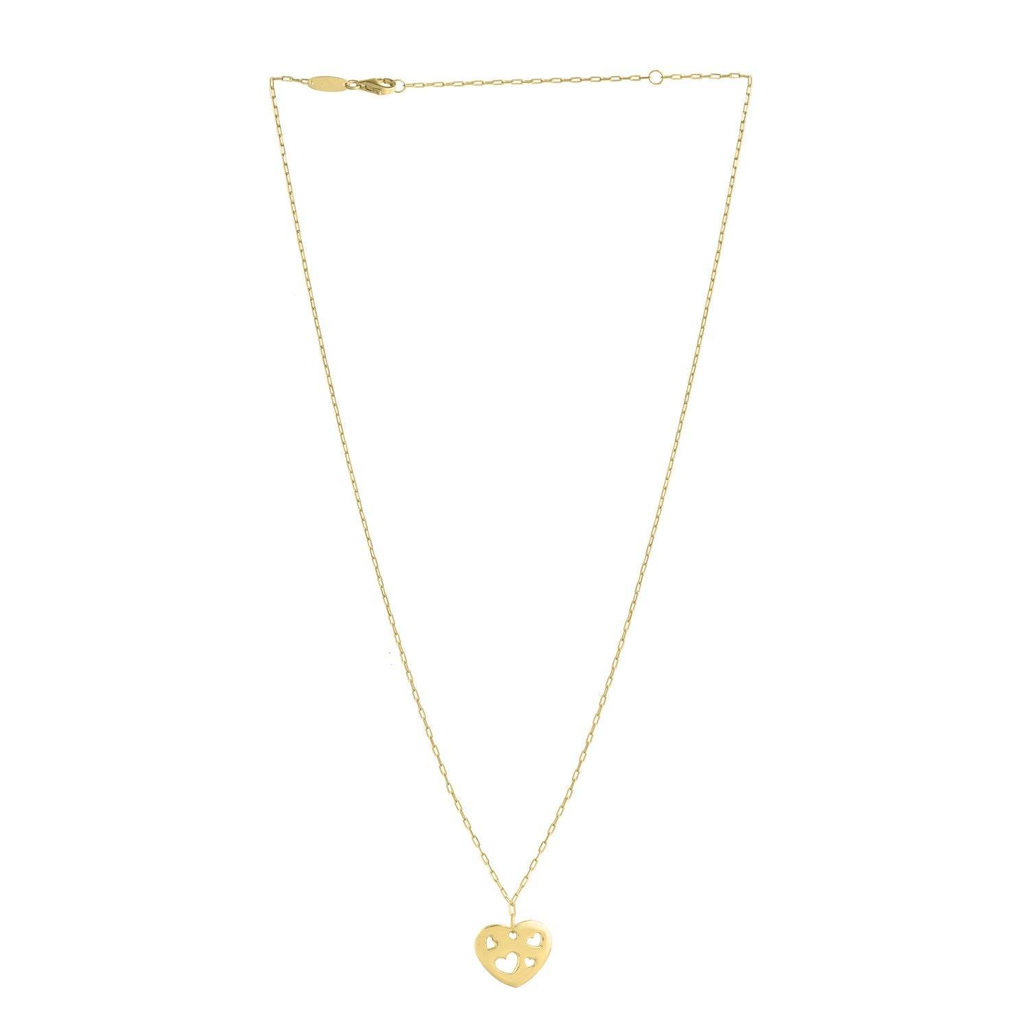 Cutout Heart Necklace in 14K Yellow Gold - Sable Gold