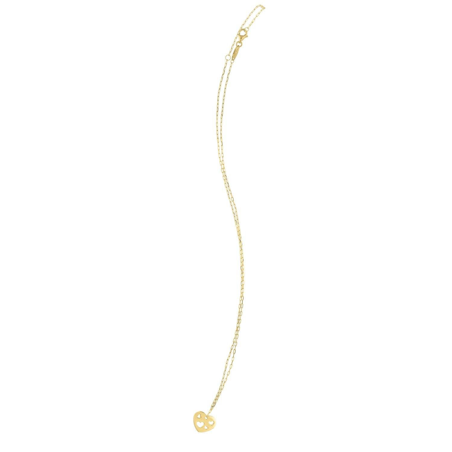 Cutout Heart Necklace in 14K Yellow Gold - Sable Gold