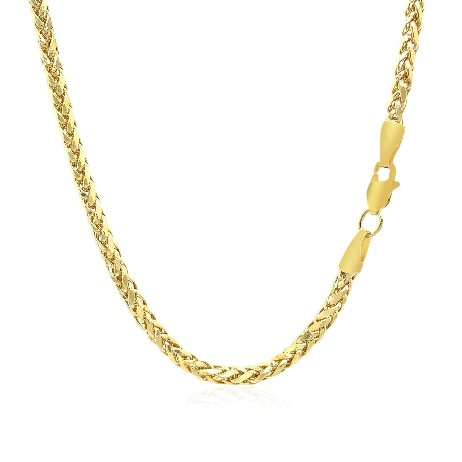 14k Yellow Gold Lite Diamond Cut Round Franco Chain (2.70 mm) - Sable Gold