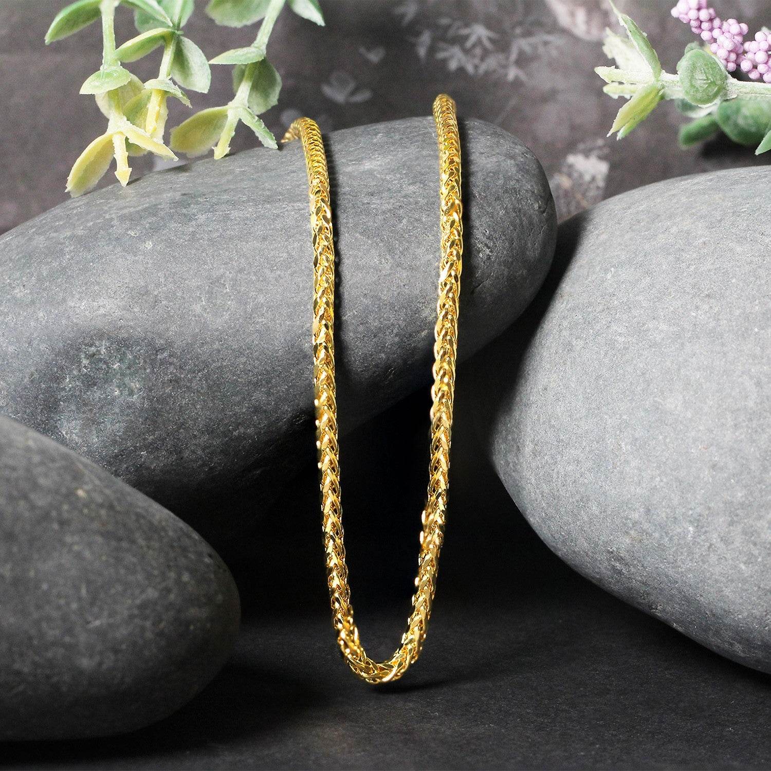 14k Yellow Gold Lite Diamond Cut Round Franco Chain (2.70 mm) - Sable Gold