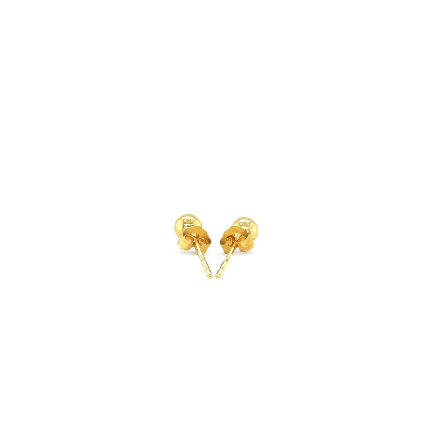 10k Yellow Gold Ball Style Stud Earrings (4mm) - Sable Gold