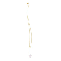 14k Yellow Gold Tesoro Pearl Lariat Necklace - Sable Gold