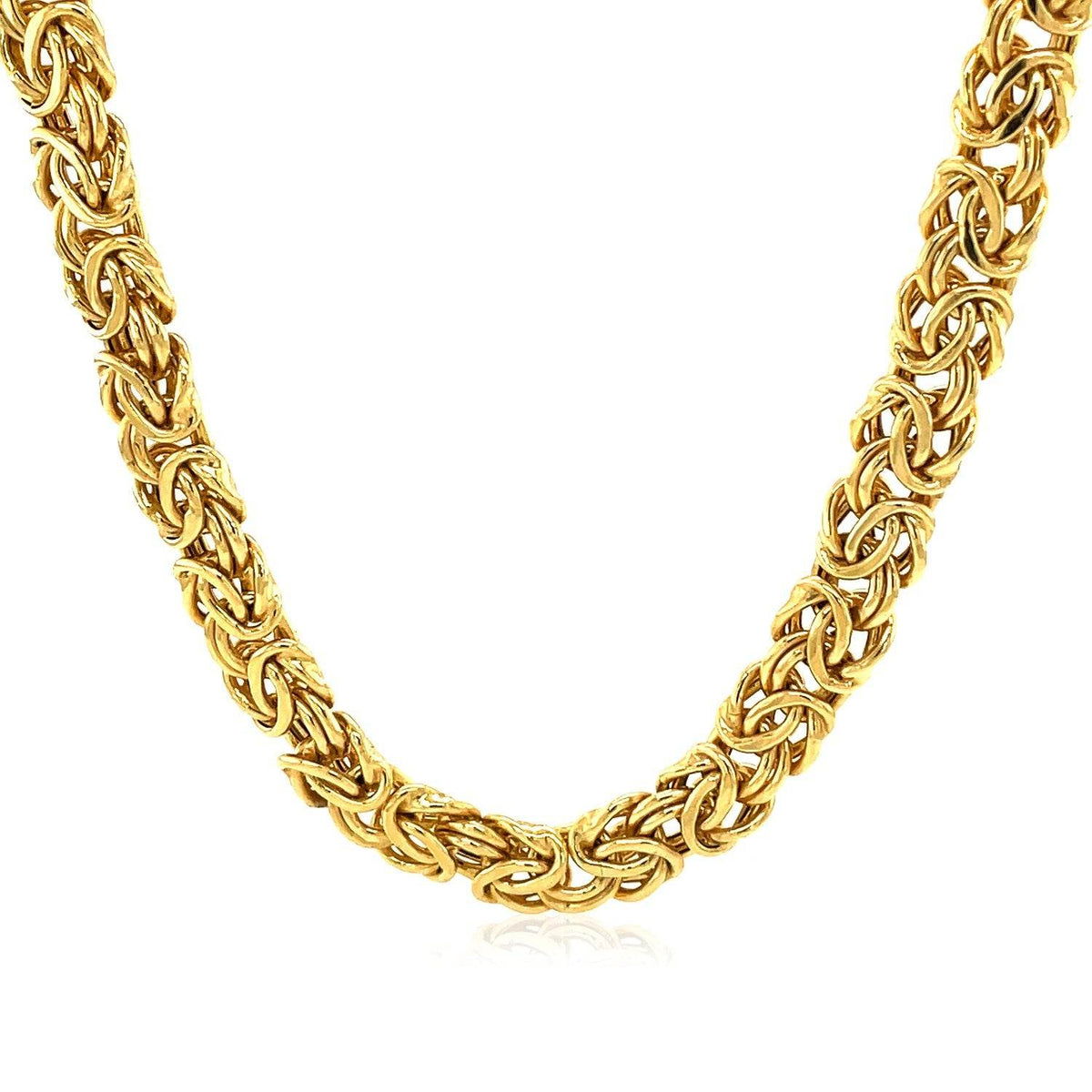 14k Yellow Gold Byzantine Motif Chain Necklace - Sable Gold