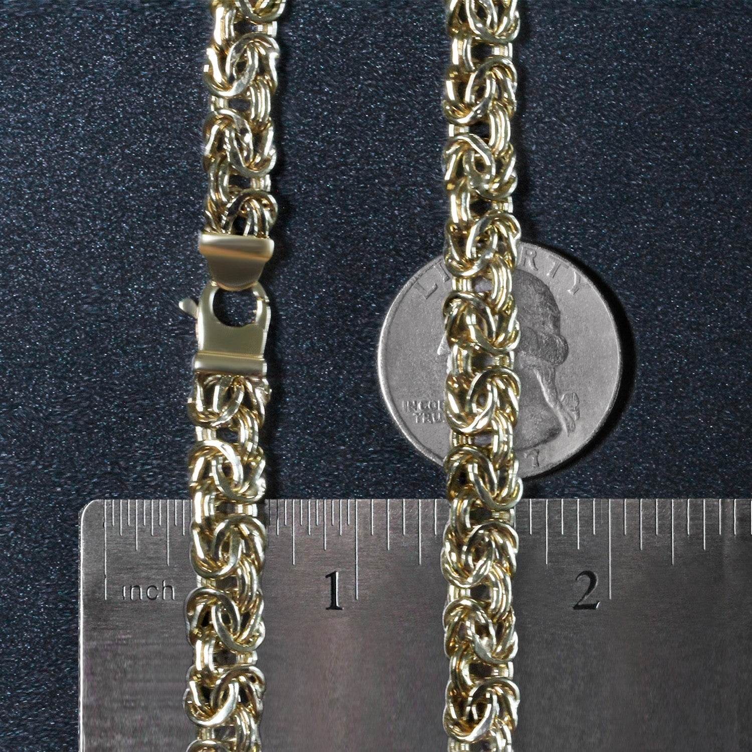 14k Yellow Gold Byzantine Motif Chain Necklace - Sable Gold