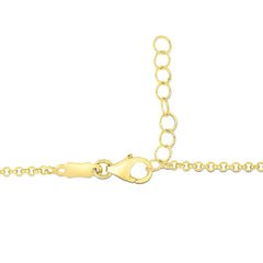 14k Yellow Gold Childrens Bracelet with Teddy Bear Heart and Bar - Sable Gold