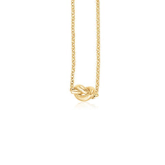 14k Yellow Gold Chain Necklace with Polished Knot - Sable Gold