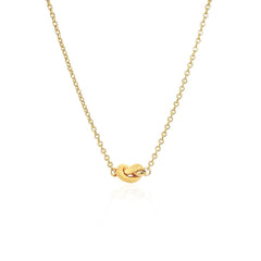 14k Yellow Gold Chain Necklace with Polished Knot - Sable Gold