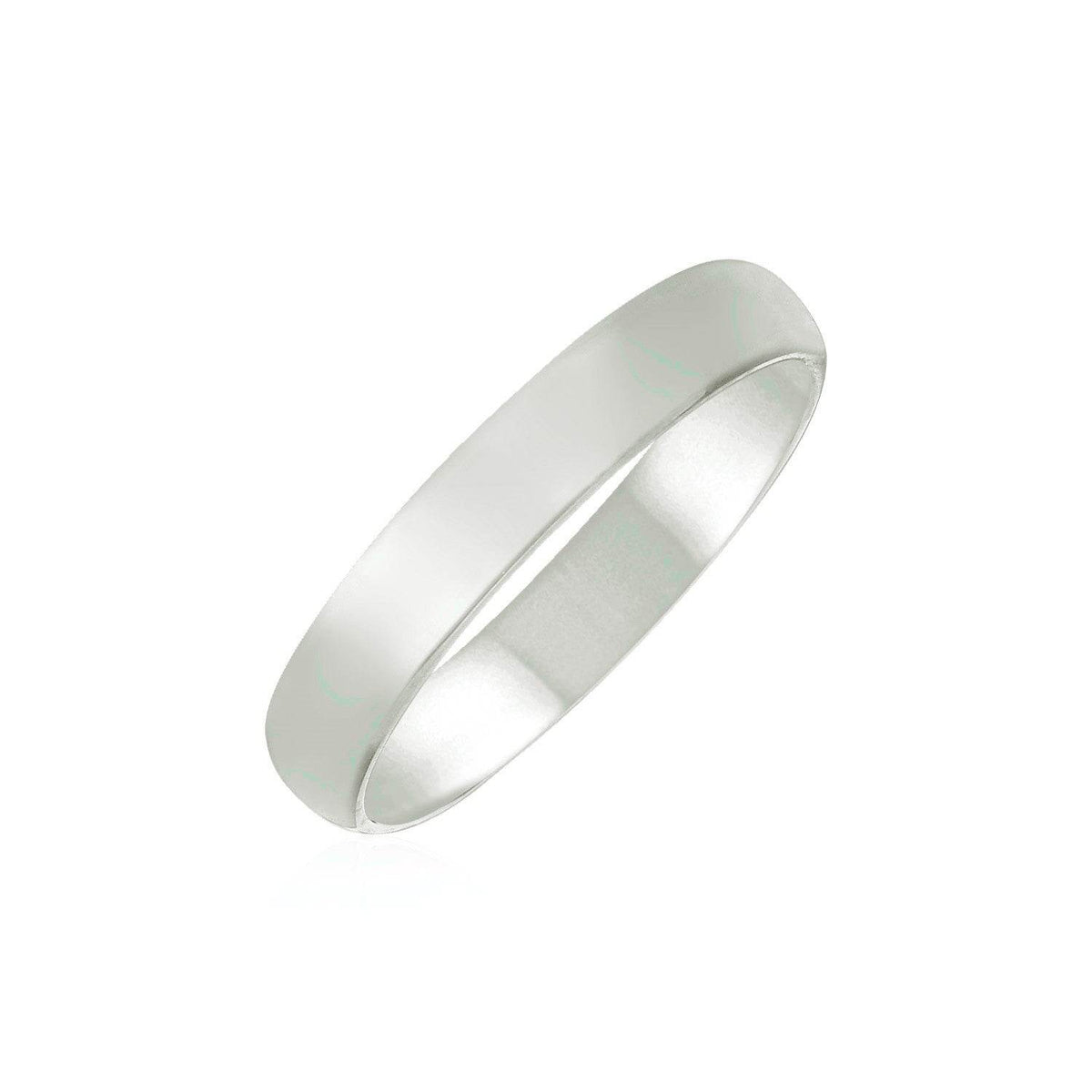 14k White Gold Comfort Fit Wedding Band(4.00 mm) - Sable Gold