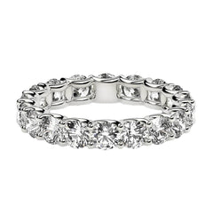 Round Cut Lab Grown Diamond Eternity Ring in 14k White Gold (2 cttw FG/VS2) - Sable Gold