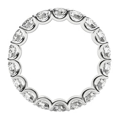 Round Cut Lab Grown Diamond Eternity Ring in 14k White Gold (2 cttw FG/VS2) - Sable Gold