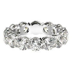 Round Cut Lab Grown Diamond Eternity Ring in 14k White Gold (6 cttw FG/VS2) - Sable Gold