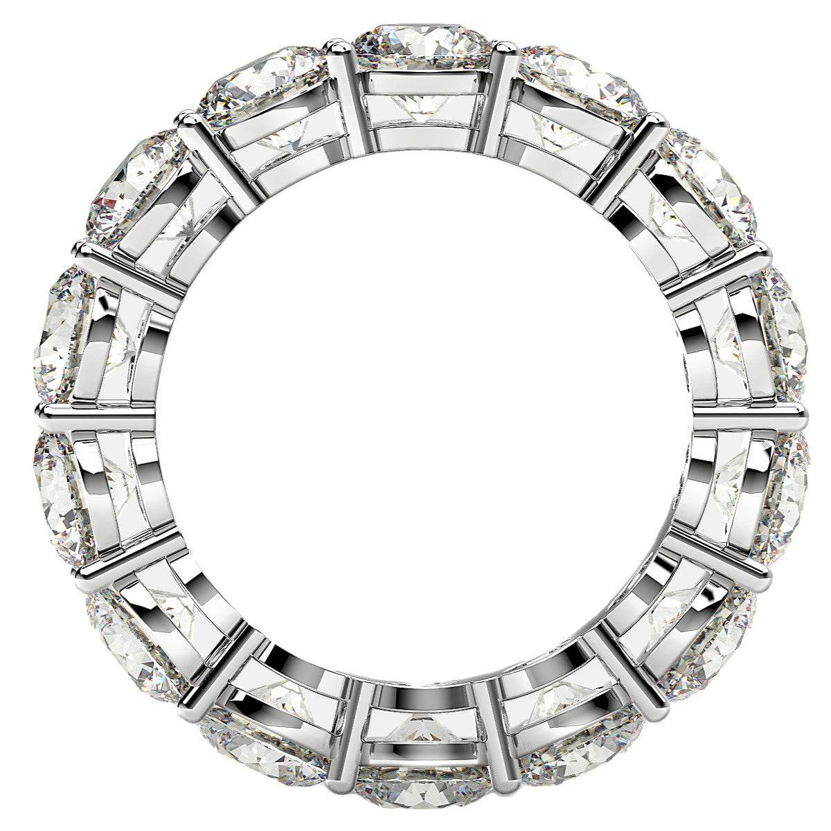 Round Cut Lab Grown Diamond Eternity Ring in 14k White Gold (6 cttw FG/VS2) - Sable Gold