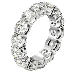 Round Cut Lab Grown Diamond Eternity Ring in 14k White Gold (6 cttw FG/VS2) - Sable Gold