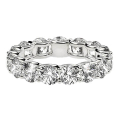 Round Cut Lab Grown Diamond Eternity Ring in 14k White Gold (5 cttw FG/VS2) - Sable Gold