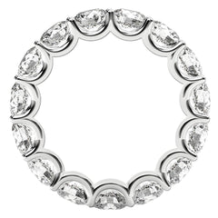 Round Cut Lab Grown Diamond Eternity Ring in 14k White Gold (5 cttw FG/VS2) - Sable Gold