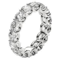 Round Cut Lab Grown Diamond Eternity Ring in 14k White Gold (5 cttw FG/VS2) - Sable Gold