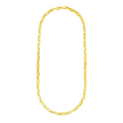 14k Yellow Gold Mens Paperclip Chain Necklace - Sable Gold