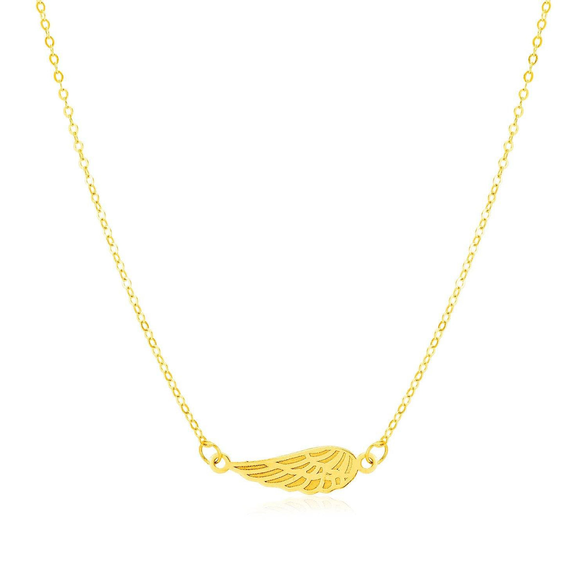 14K Yellow Gold Angel Wing Necklace - Sable Gold